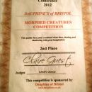 Runner Up Morphed Creatures Award 2012 (FACE CONFERENCE) Sponsored by Dauphines of Bristol